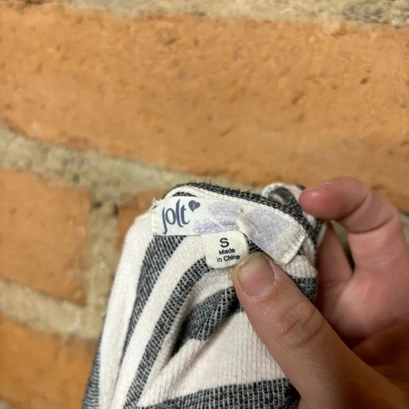 Jolt Striped Jumpsuit w/ Adjustable Tie Straps size SMALL - Picture 7 of 7